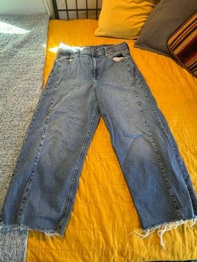 GAP Barrel Leg Jeans in Medium Blue Wash